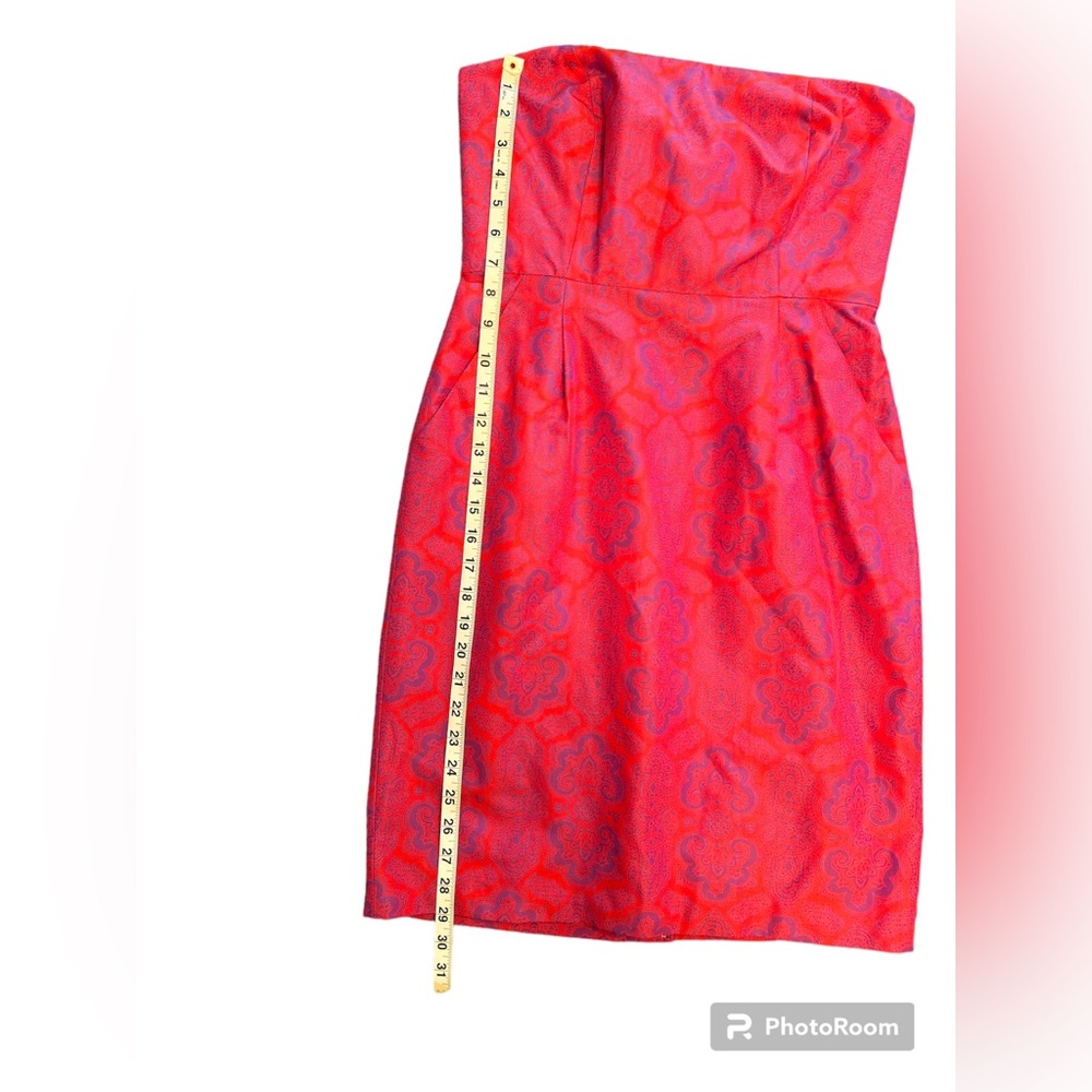 J. Crew Pink Ella Medallion Paisley Strapless dress - Picture 10 of 10